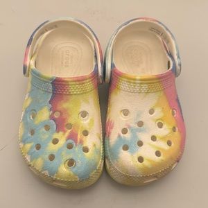 Tie dye crocs